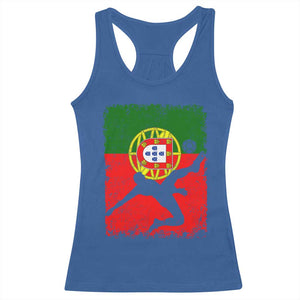 Portugal Soccer Racerback Tank Top Portuguese Flag Futebol Football Fan TS10 Royal Blue Print Your Wear
