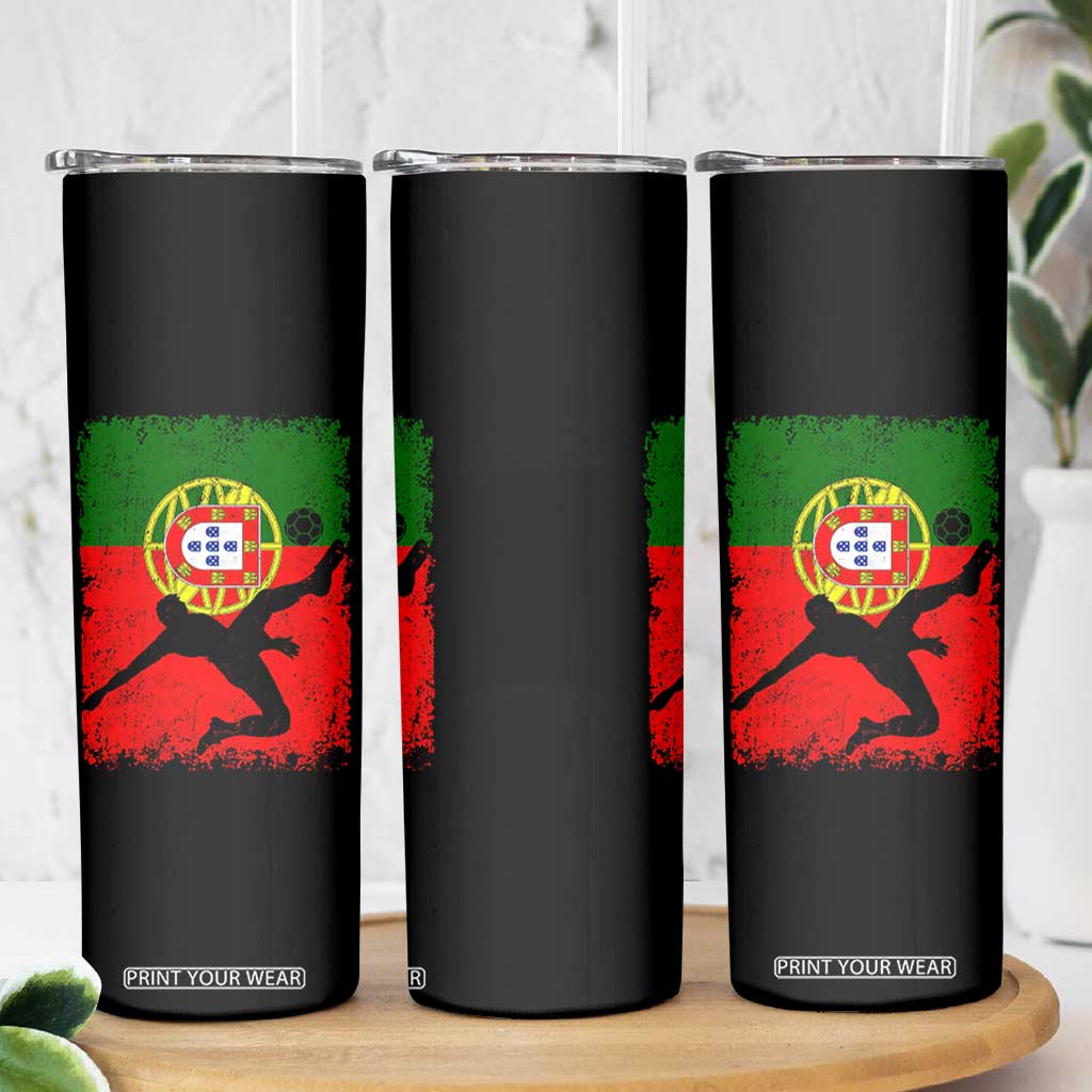 Portugal Soccer Skinny Tumbler Portuguese Flag Futebol Football Fan TS10 Print Your Wear