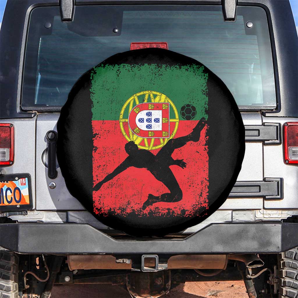 Portugal Soccer Spare Tire Cover Portuguese Flag Futebol Football Fan TS10 No hole Black Print Your Wear