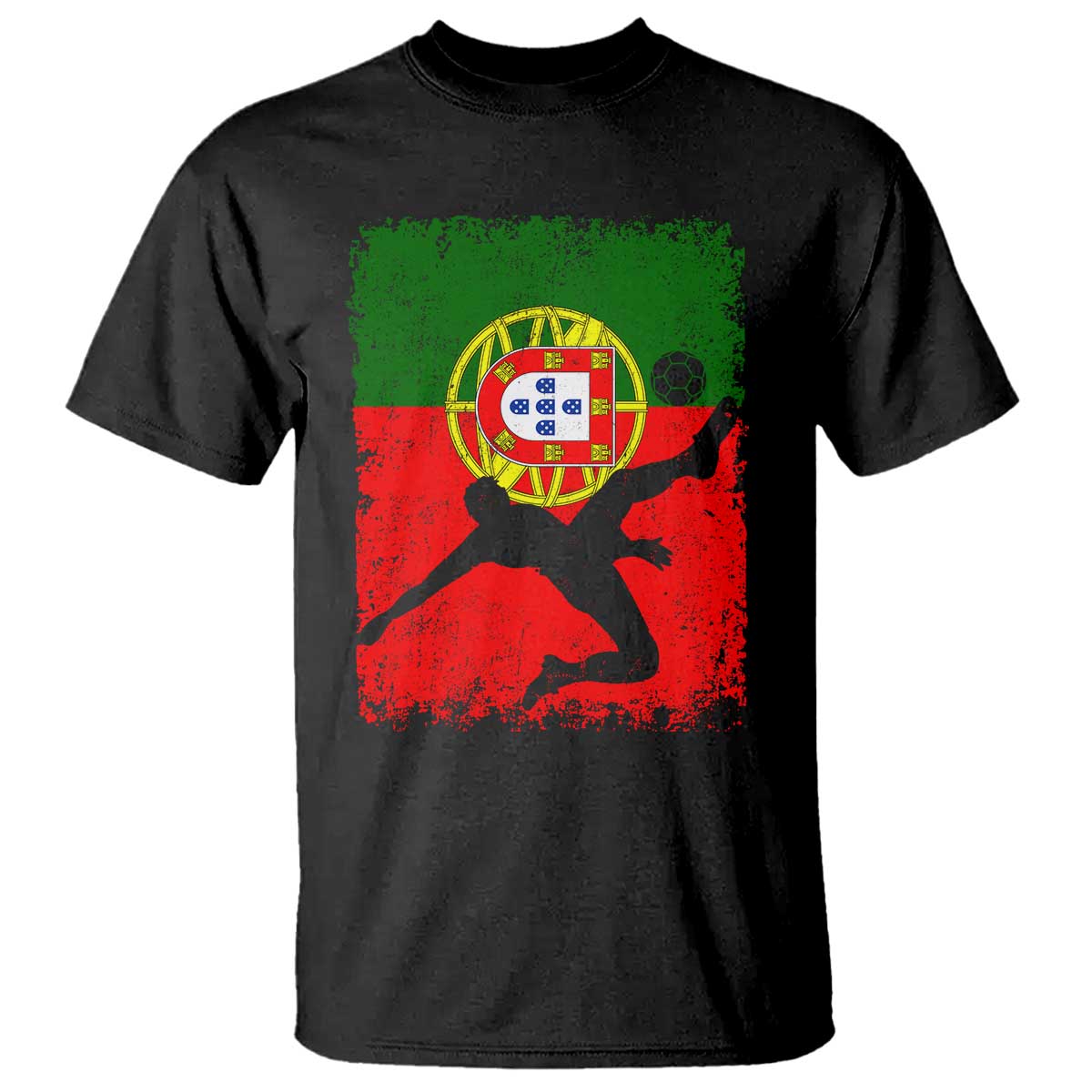 Portugal Soccer T Shirt Portuguese Flag Futebol Football Fan TS10 Black Print Your Wear