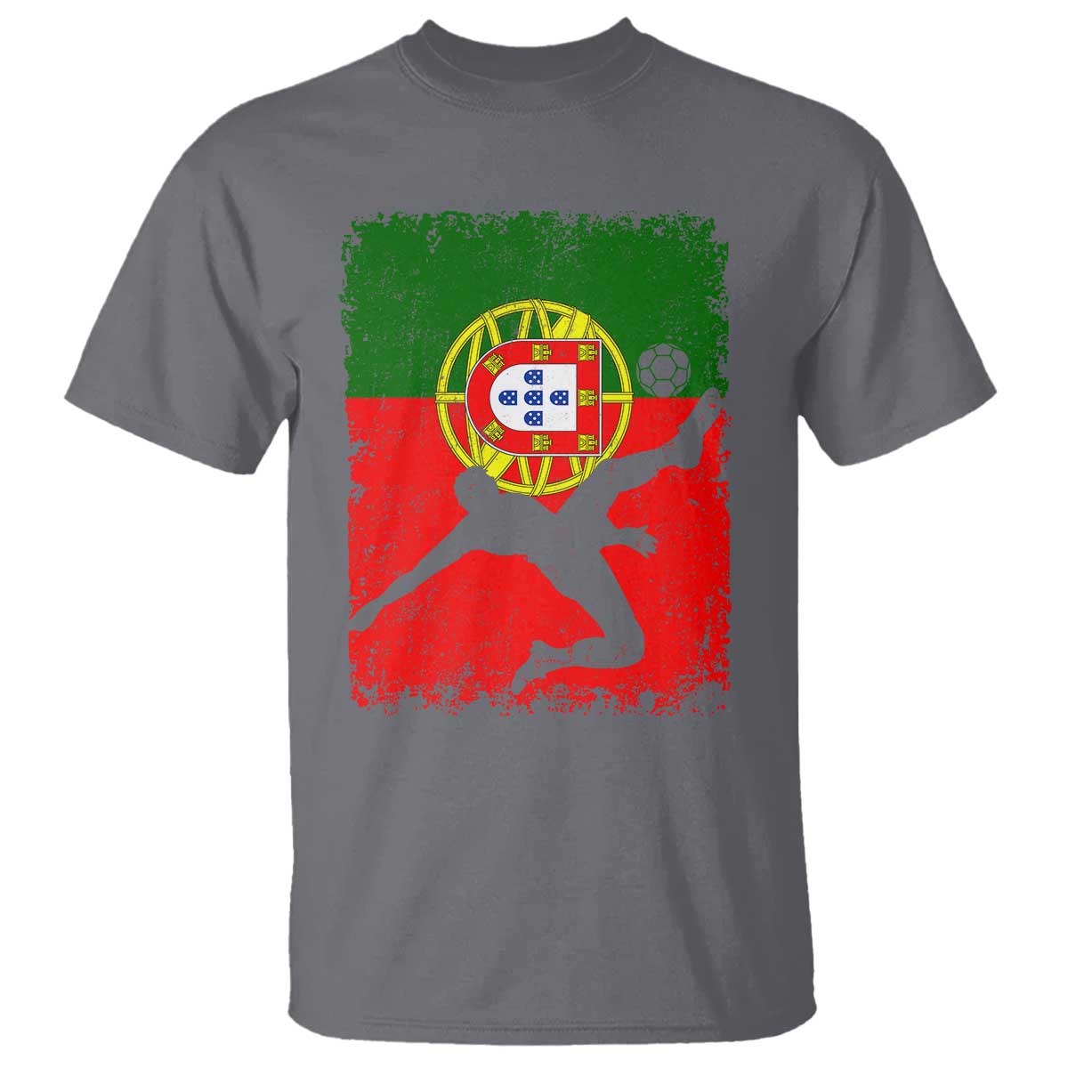 Portugal Soccer T Shirt Portuguese Flag Futebol Football Fan TS10 Charcoal Print Your Wear