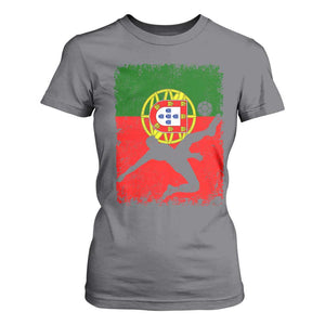 Portugal Soccer T Shirt For Women Portuguese Flag Futebol Football Fan TS10 Charcoal Print Your Wear
