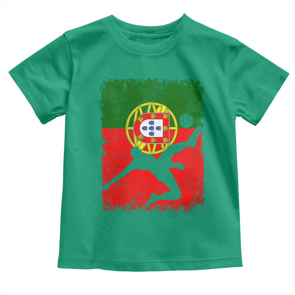 Portugal Soccer Toddler T Shirt Portuguese Flag Futebol Football Fan TS10 Irish Green Print Your Wear