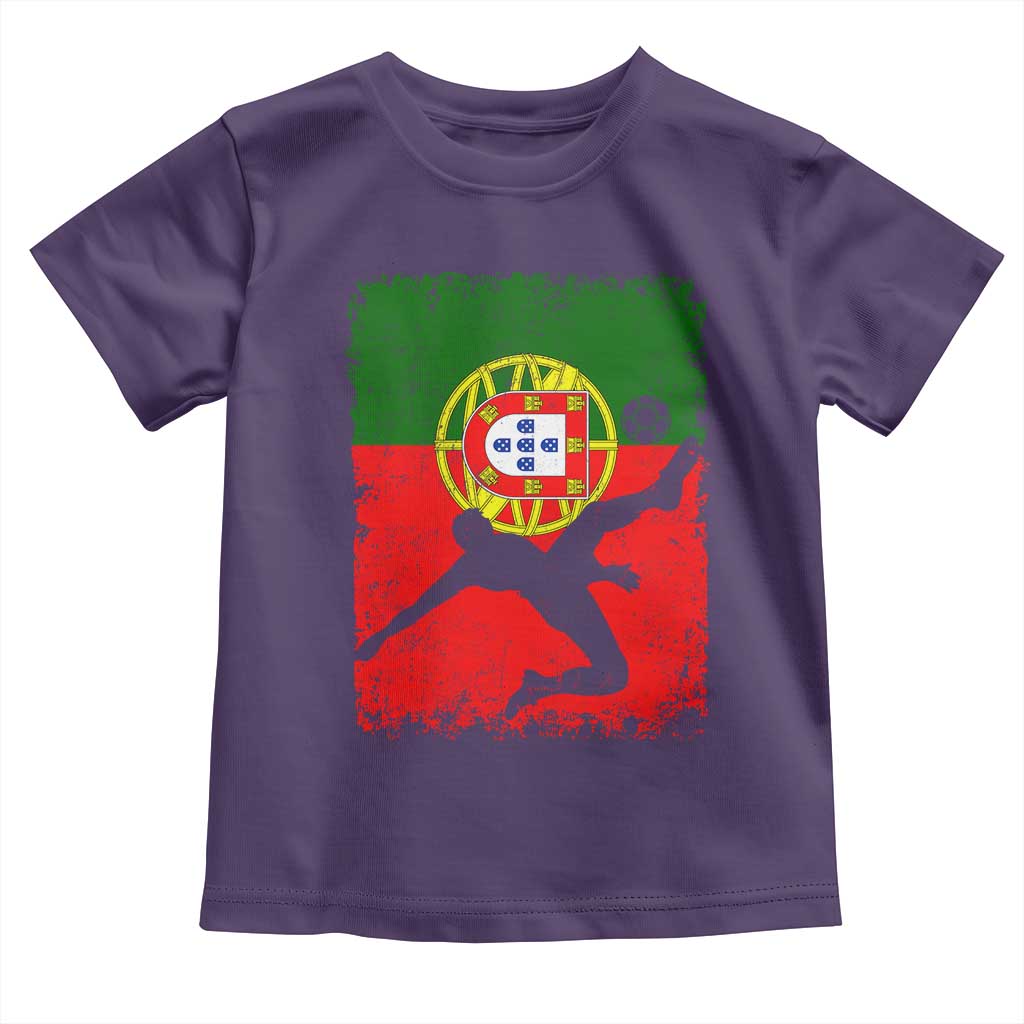 Portugal Soccer Toddler T Shirt Portuguese Flag Futebol Football Fan TS10 Purple Print Your Wear