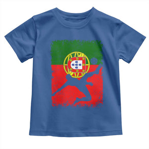 Portugal Soccer Toddler T Shirt Portuguese Flag Futebol Football Fan TS10 Royal Blue Print Your Wear