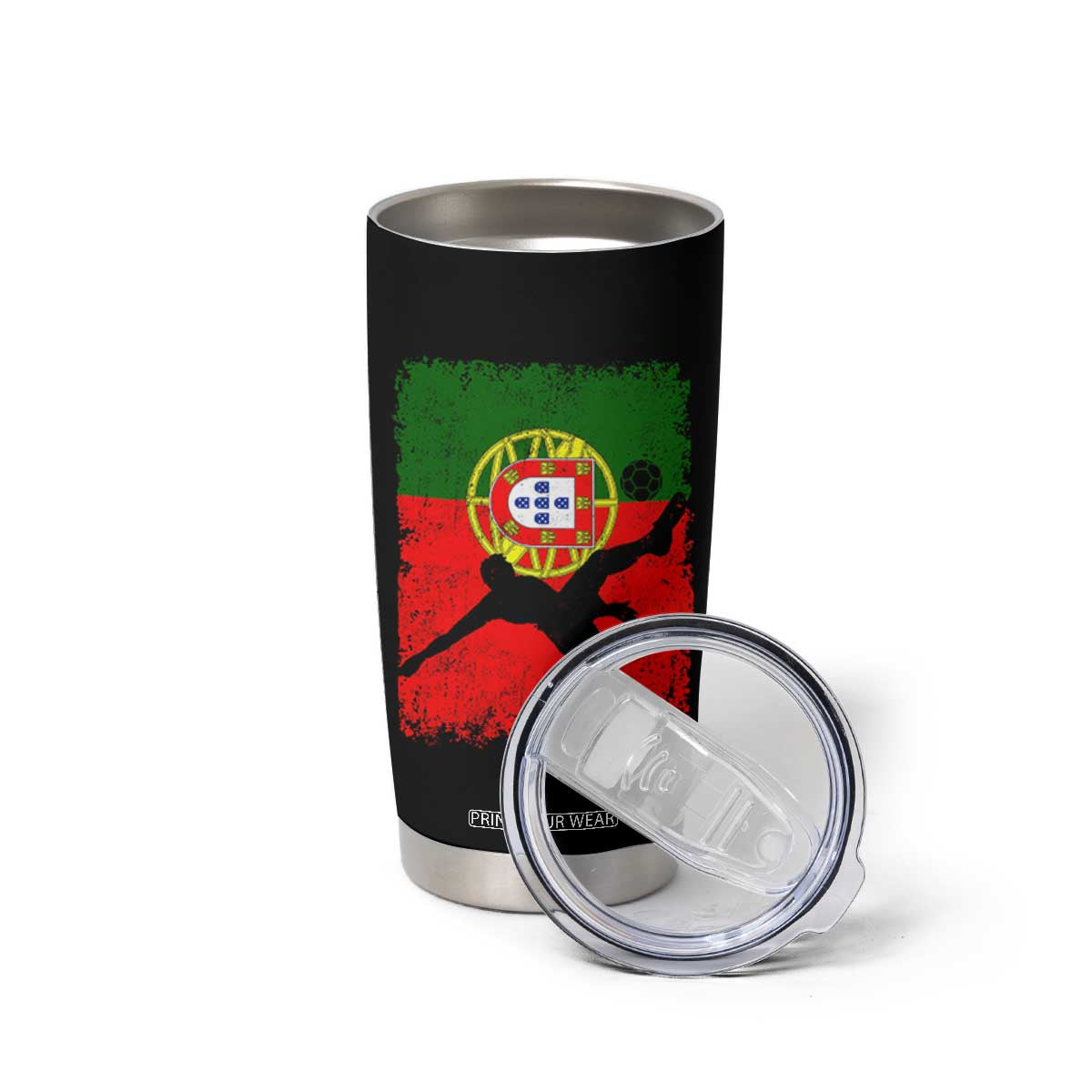Portugal Soccer Tumbler Cup Portuguese Flag Futebol Football Fan TS10 Print Your Wear