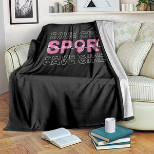 Save Girls Sports Throw Blanket Feminist Body Positivity Inclusive Equality TS10 Print Your Wear