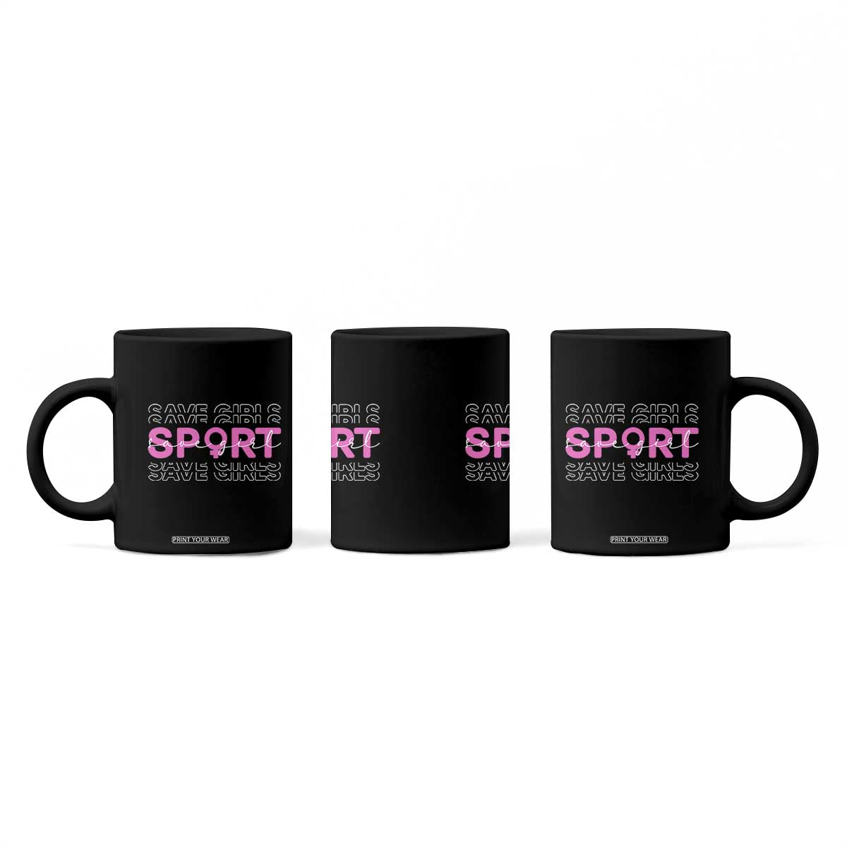 Save Girls Sports Coffee Mug Feminist Body Positivity Inclusive Equality TS10 Print Your Wear