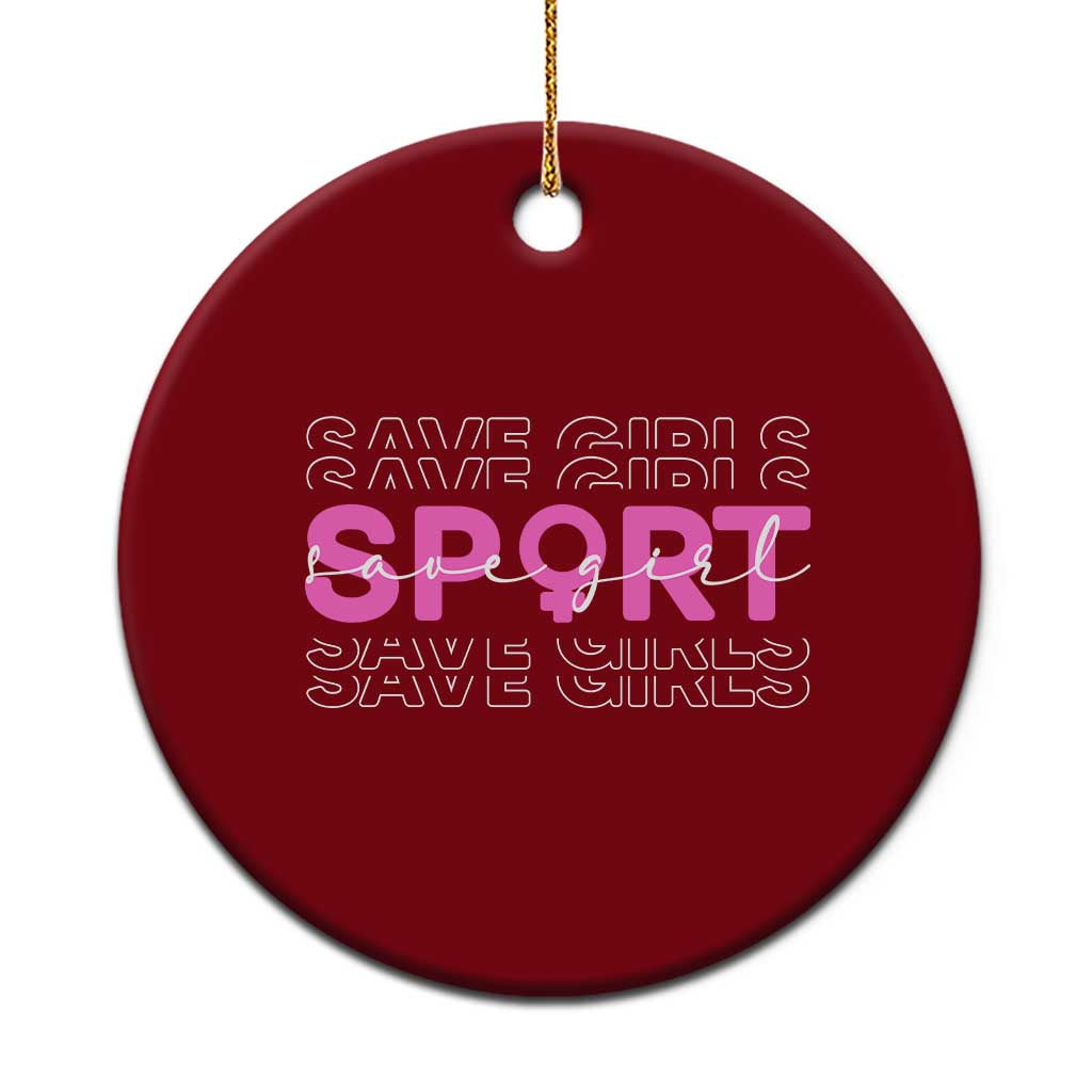 Save Girls Sports Ceramic Ornament Feminist Body Positivity Inclusive Equality TS10 1pc Red Print Your Wear