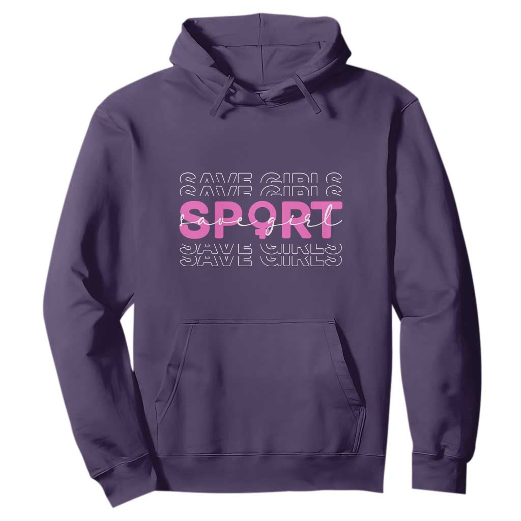 Save Girls Sports Hoodie Feminist Body Positivity Inclusive Equality TS10 Purple Print Your Wear