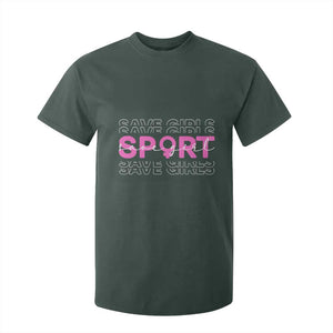 Save Girls Sports T Shirt For Kid Feminist Body Positivity Inclusive Equality TS10 Dark Forest Green Print Your Wear