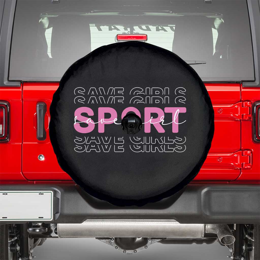 Save Girls Sports Spare Tire Cover Feminist Body Positivity Inclusive Equality TS10 Black Print Your Wear