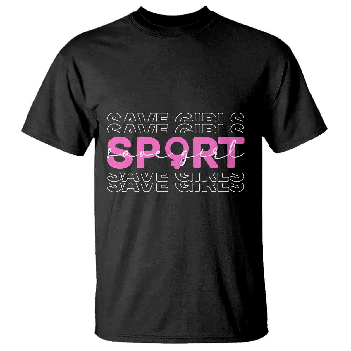 Save Girls Sports T Shirt Feminist Body Positivity Inclusive Equality TS10 Black Print Your Wear
