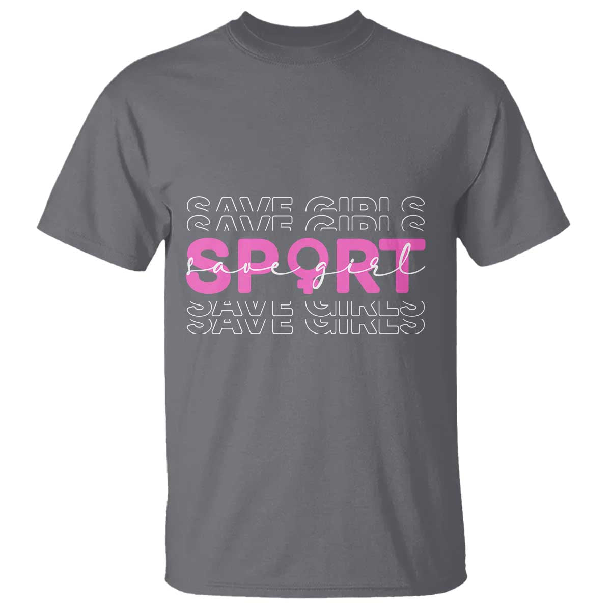 Save Girls Sports T Shirt Feminist Body Positivity Inclusive Equality TS10 Charcoal Print Your Wear