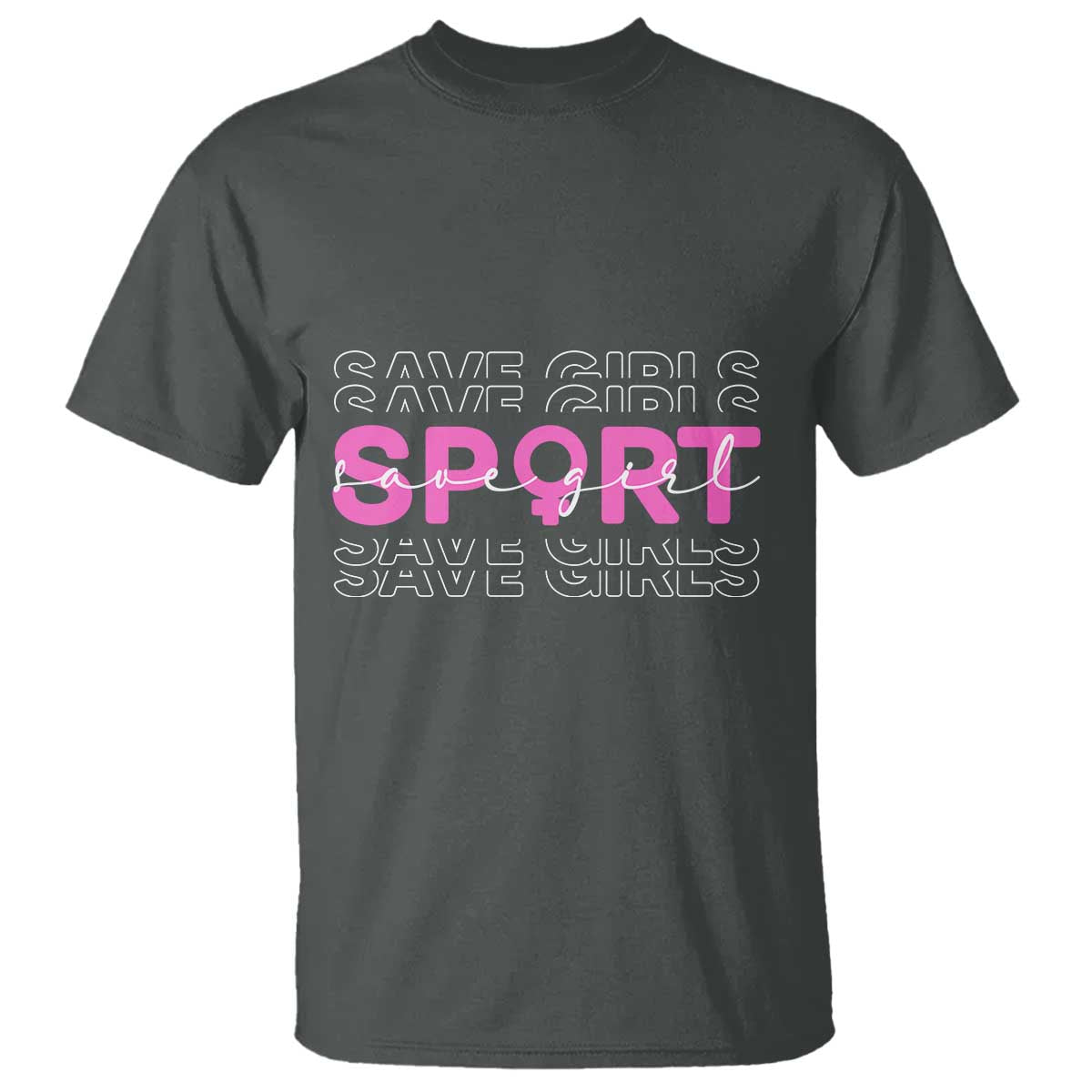 Save Girls Sports T Shirt Feminist Body Positivity Inclusive Equality TS10 Dark Heather Print Your Wear