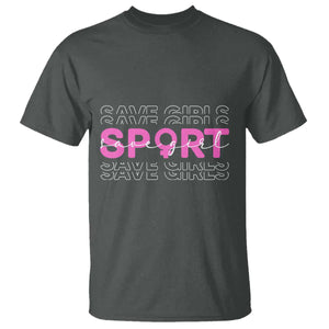 Save Girls Sports T Shirt Feminist Body Positivity Inclusive Equality TS10 Dark Heather Print Your Wear