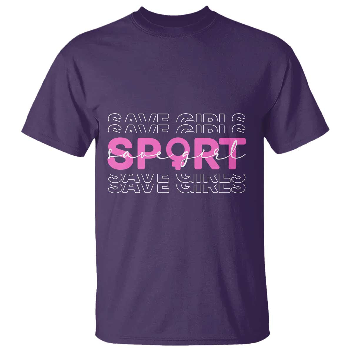 Save Girls Sports T Shirt Feminist Body Positivity Inclusive Equality TS10 Purple Print Your Wear