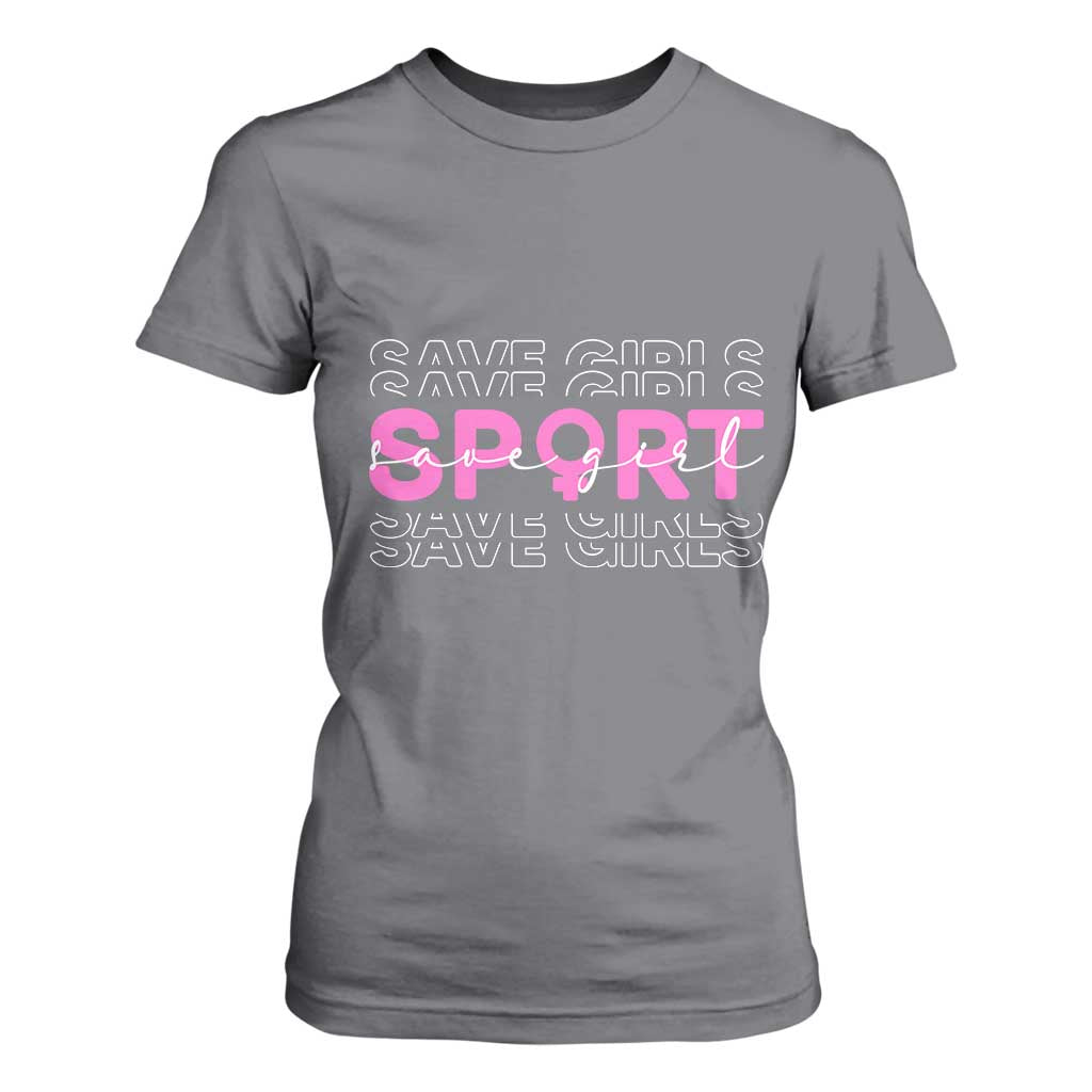 Save Girls Sports T Shirt For Women Feminist Body Positivity Inclusive Equality TS10 Charcoal Print Your Wear