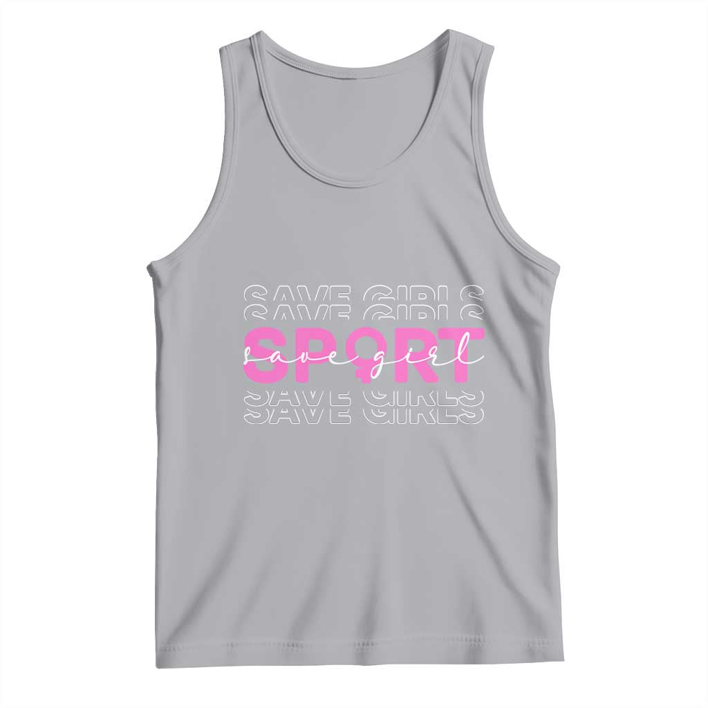 Save Girls Sports Tank Top Feminist Body Positivity Inclusive Equality TS10 Athletic Heather Print Your Wear
