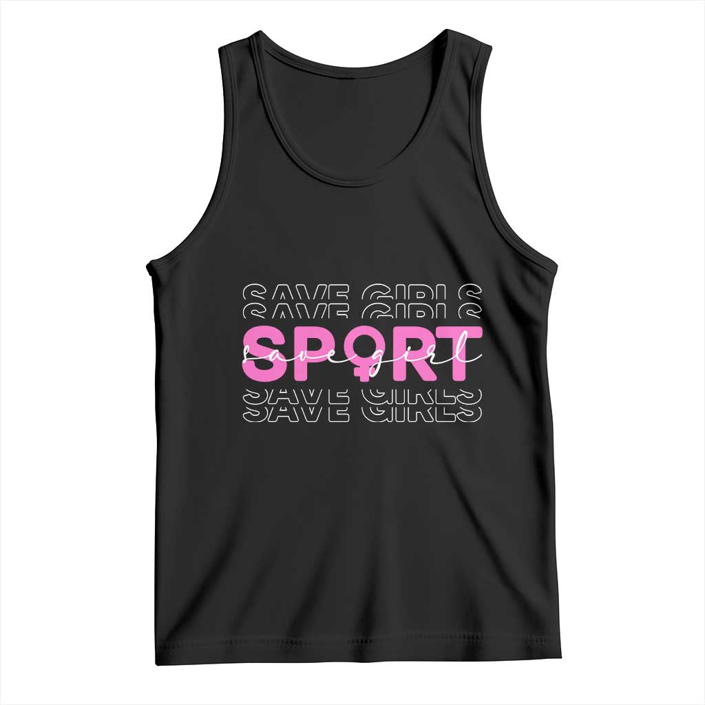Save Girls Sports Tank Top Feminist Body Positivity Inclusive Equality TS10 Black Print Your Wear
