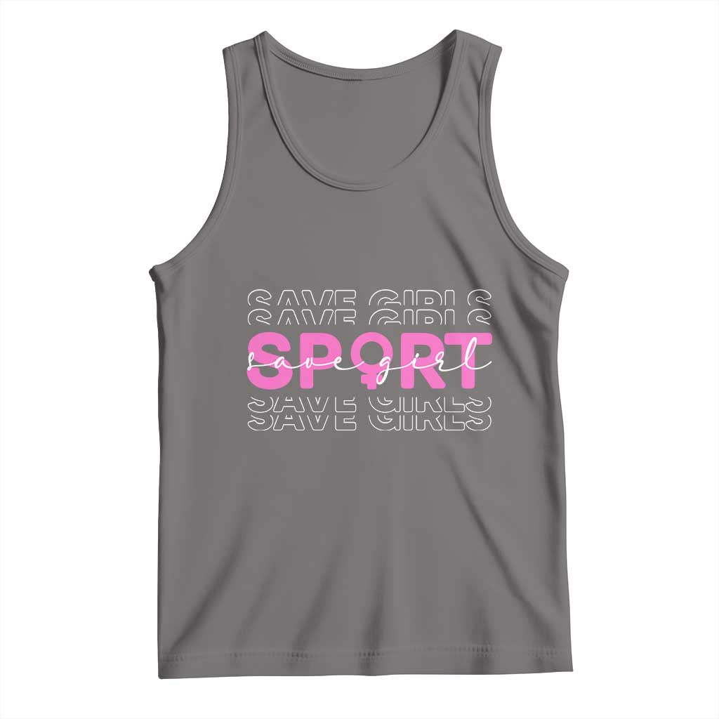 Save Girls Sports Tank Top Feminist Body Positivity Inclusive Equality TS10 Deep Heather Print Your Wear