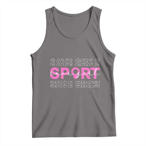 Save Girls Sports Tank Top Feminist Body Positivity Inclusive Equality TS10 Deep Heather Print Your Wear