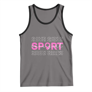 Save Girls Sports Tank Top Feminist Body Positivity Inclusive Equality TS10 Deep Heather Black Print Your Wear