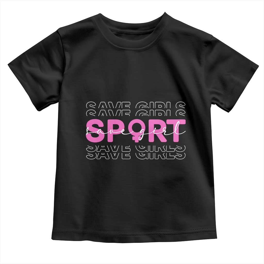 Save Girls Sports Toddler T Shirt Feminist Body Positivity Inclusive Equality TS10 Black Print Your Wear