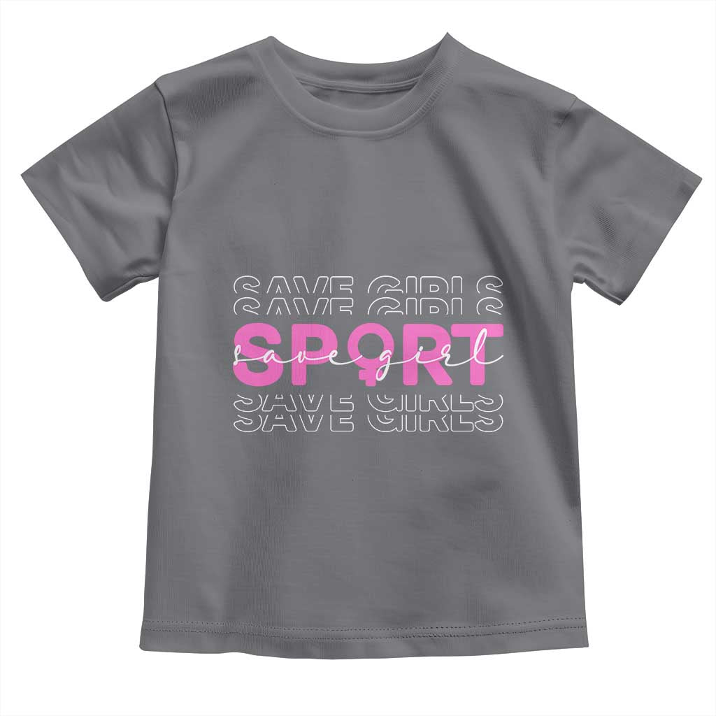 Save Girls Sports Toddler T Shirt Feminist Body Positivity Inclusive Equality TS10 Charcoal Print Your Wear