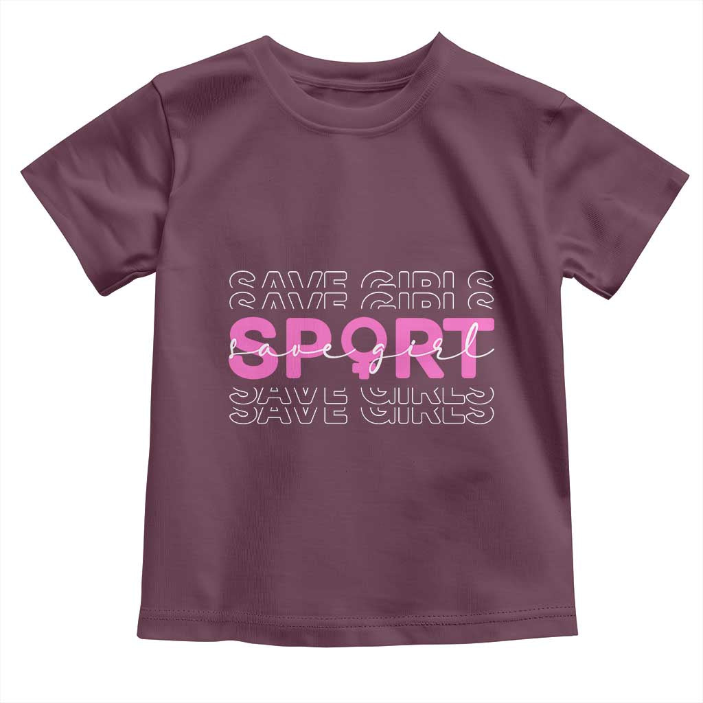 Save Girls Sports Toddler T Shirt Feminist Body Positivity Inclusive Equality TS10 Maroon Print Your Wear
