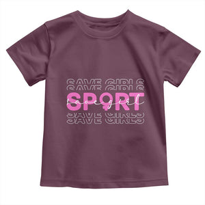 Save Girls Sports Toddler T Shirt Feminist Body Positivity Inclusive Equality TS10 Maroon Print Your Wear