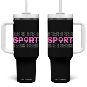 Save Girls Sports Tumbler With Handle Feminist Body Positivity Inclusive Equality TS10 One Size: 40 oz Black Print Your Wear