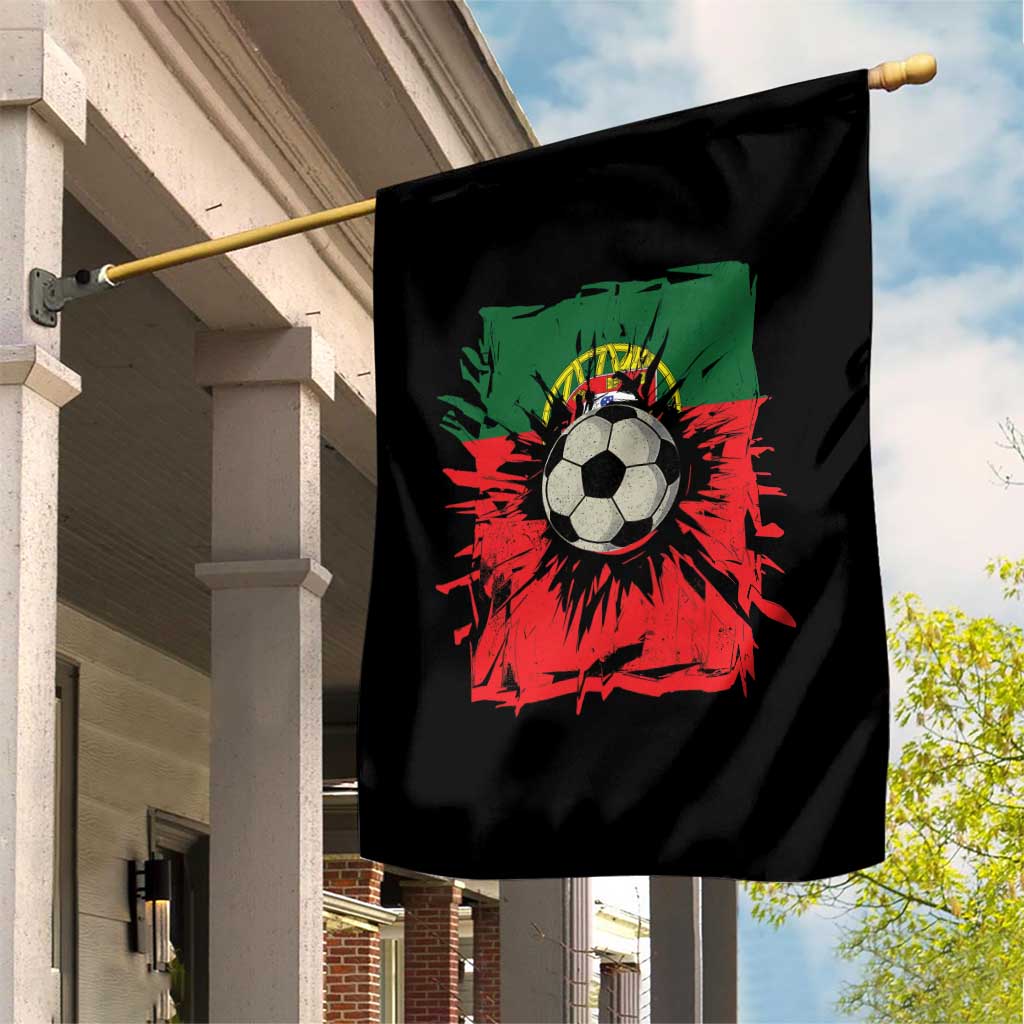Portugal Soccer Garden Flag Portuguese Flag Soccer Ball Futebol TS10 Print Your Wear