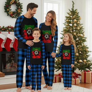 Portugal Soccer Plaid Pajama Set Portuguese Flag Soccer Ball Futebol TS10 Blue Plaid Print Your Wear