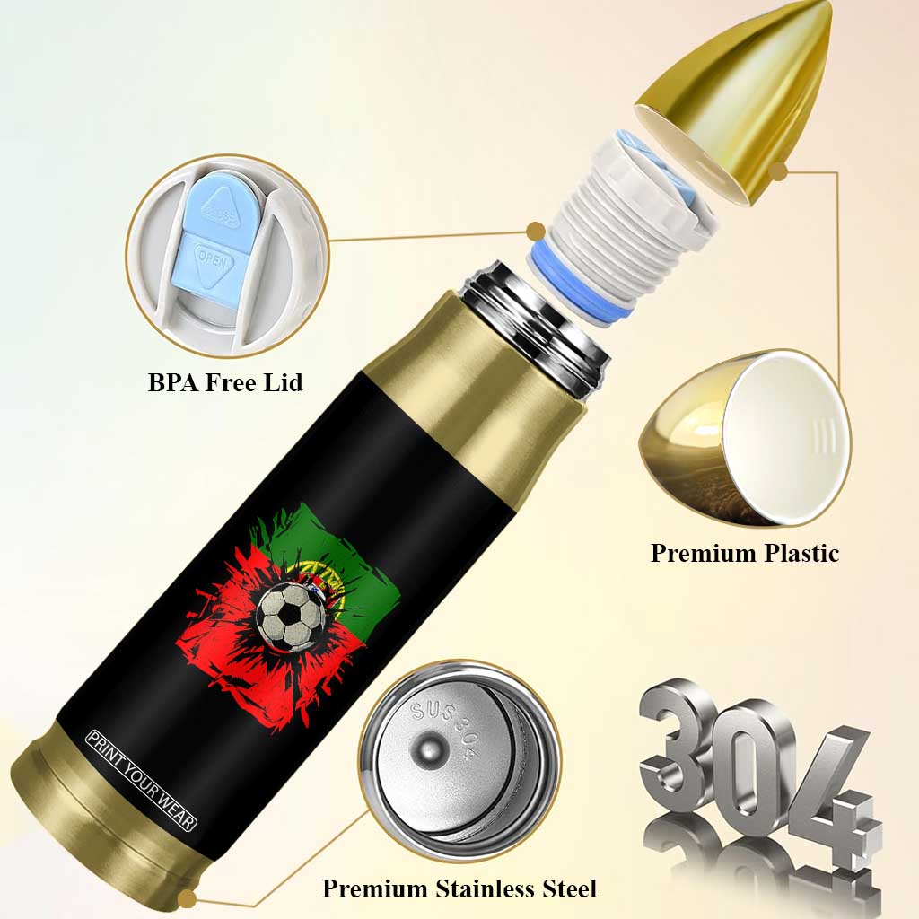 Portugal Soccer Bullet Tumbler Portuguese Flag Soccer Ball Futebol TS10 Print Your Wear