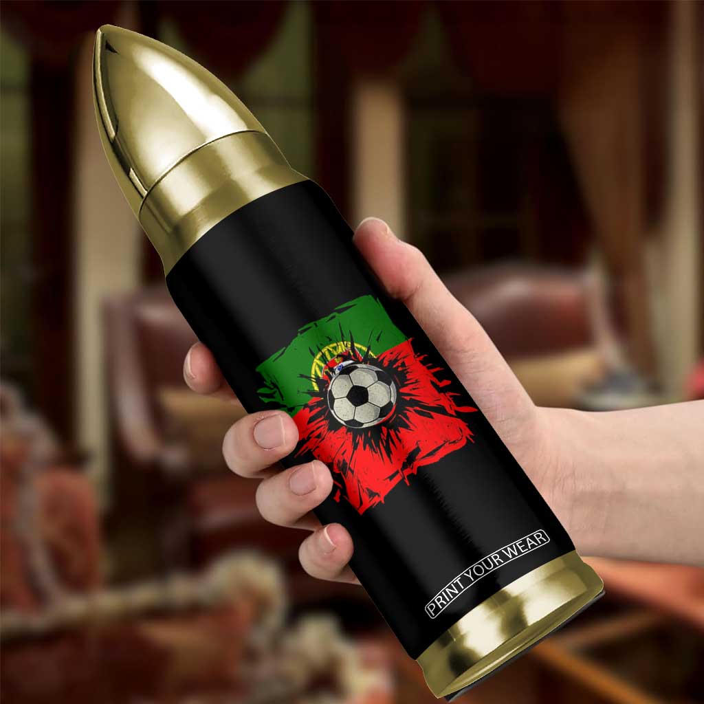 Portugal Soccer Bullet Tumbler Portuguese Flag Soccer Ball Futebol TS10 Print Your Wear
