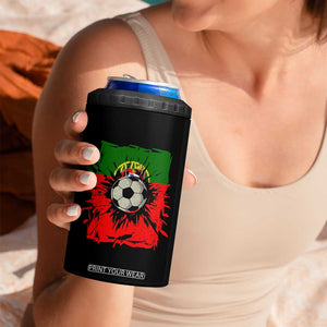 Portugal Soccer 4 in 1 Can Cooler Tumbler Portuguese Flag Soccer Ball Futebol TS10 Print Your Wear