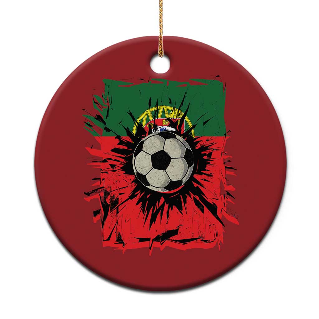 Portugal Soccer Christmas Ornament Portuguese Flag Soccer Ball Futebol TS10 Print Your Wear