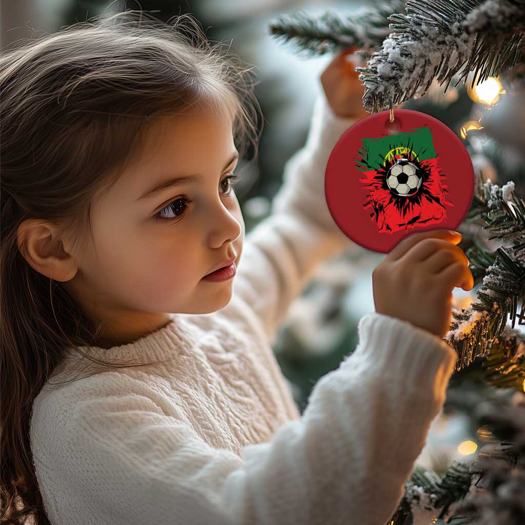 Portugal Soccer Christmas Ornament Portuguese Flag Soccer Ball Futebol TS10 Print Your Wear