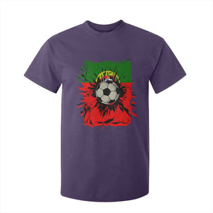 Portugal Soccer T Shirt For Kid Portuguese Flag Soccer Ball Futebol TS10 Purple Print Your Wear