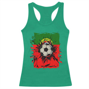Portugal Soccer Racerback Tank Top Portuguese Flag Soccer Ball Futebol TS10 Irish Green Print Your Wear