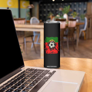 Portugal Soccer Skinny Tumbler Portuguese Flag Soccer Ball Futebol TS10 Print Your Wear