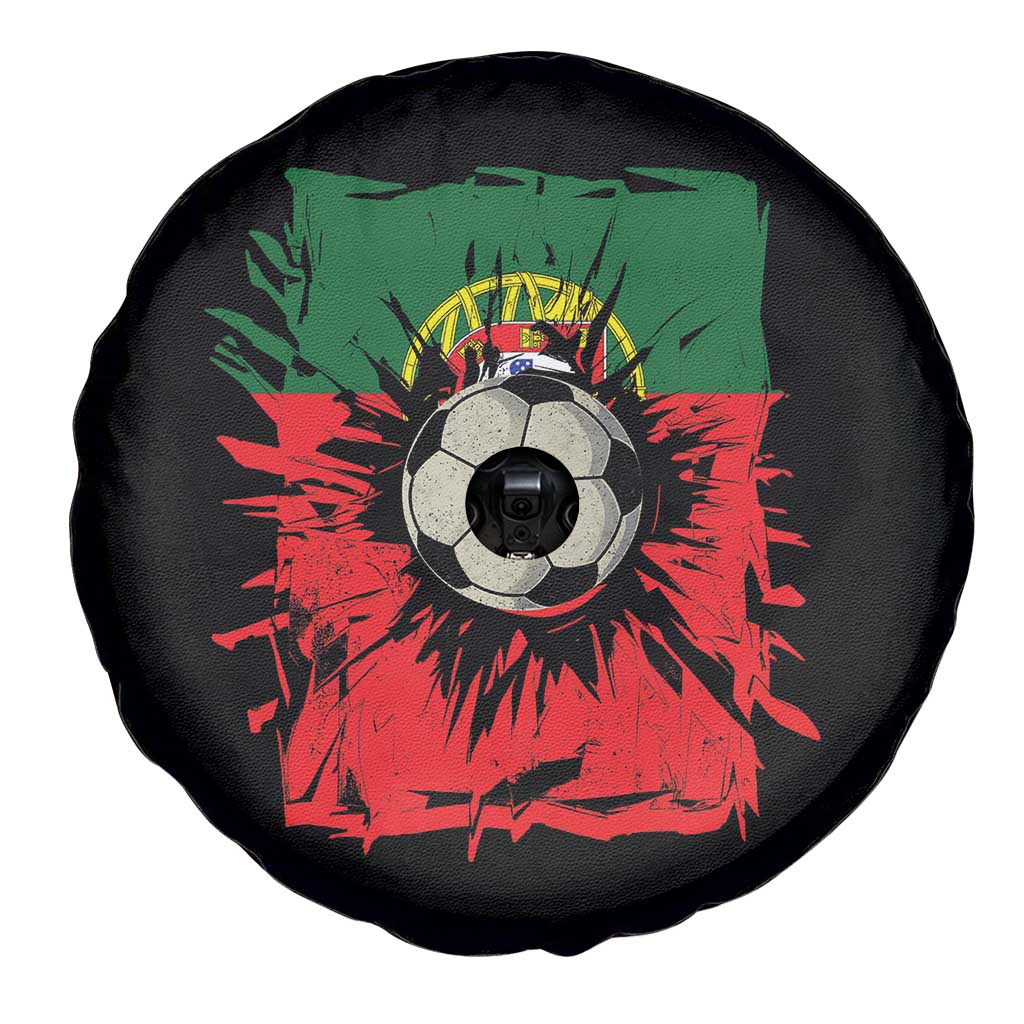 Portugal Soccer Spare Tire Cover Portuguese Flag Soccer Ball Futebol TS10 Print Your Wear