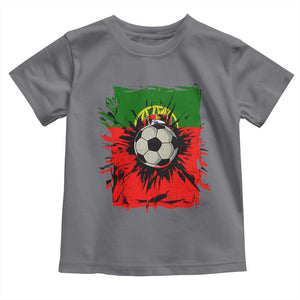 Portugal Soccer Toddler T Shirt Portuguese Flag Soccer Ball Futebol TS10 Charcoal Print Your Wear