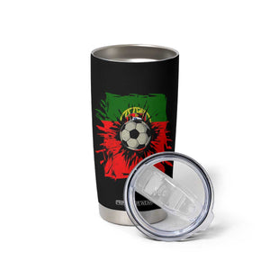 Portugal Soccer Tumbler Cup Portuguese Flag Soccer Ball Futebol TS10 Print Your Wear