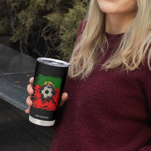 Portugal Soccer Tumbler Cup Portuguese Flag Soccer Ball Futebol TS10 Print Your Wear