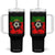 Portugal Soccer Tumbler With Handle Portuguese Flag Soccer Ball Futebol TS10 One Size: 40 oz Black Print Your Wear