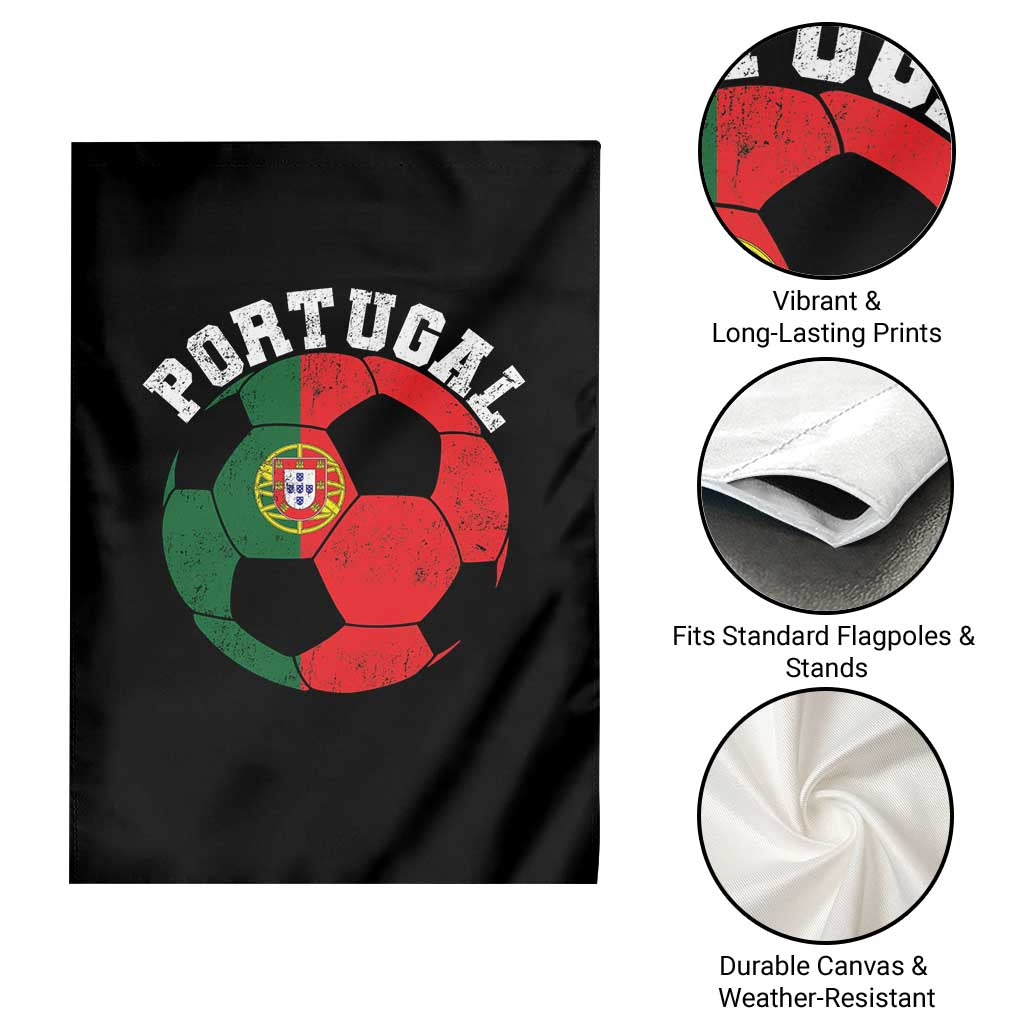 Portugal Soccer Garden Flag Portuguese Flag Soccer Ball Futebol Football Fan TS10 Print Your Wear