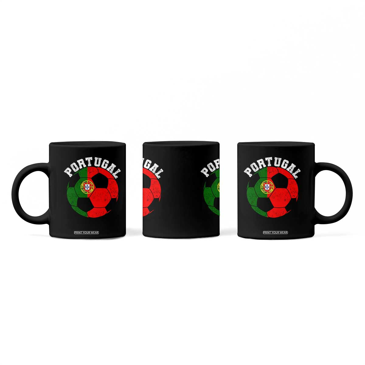 Portugal Soccer Coffee Mug Portuguese Flag Soccer Ball Futebol Football Fan TS10 Print Your Wear