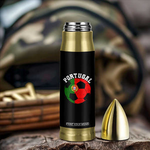 Portugal Soccer Bullet Tumbler Portuguese Flag Soccer Ball Futebol Football Fan TS10 Print Your Wear